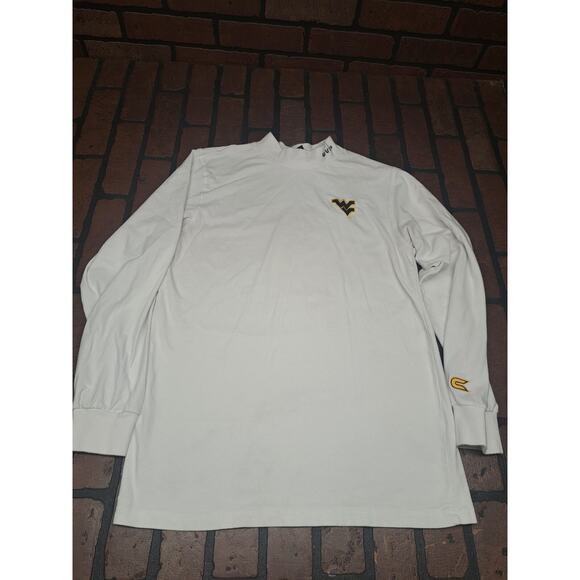 Mens Colosseum White West Virginia Mountaineers Pullover Lg - Picture 1 of 3